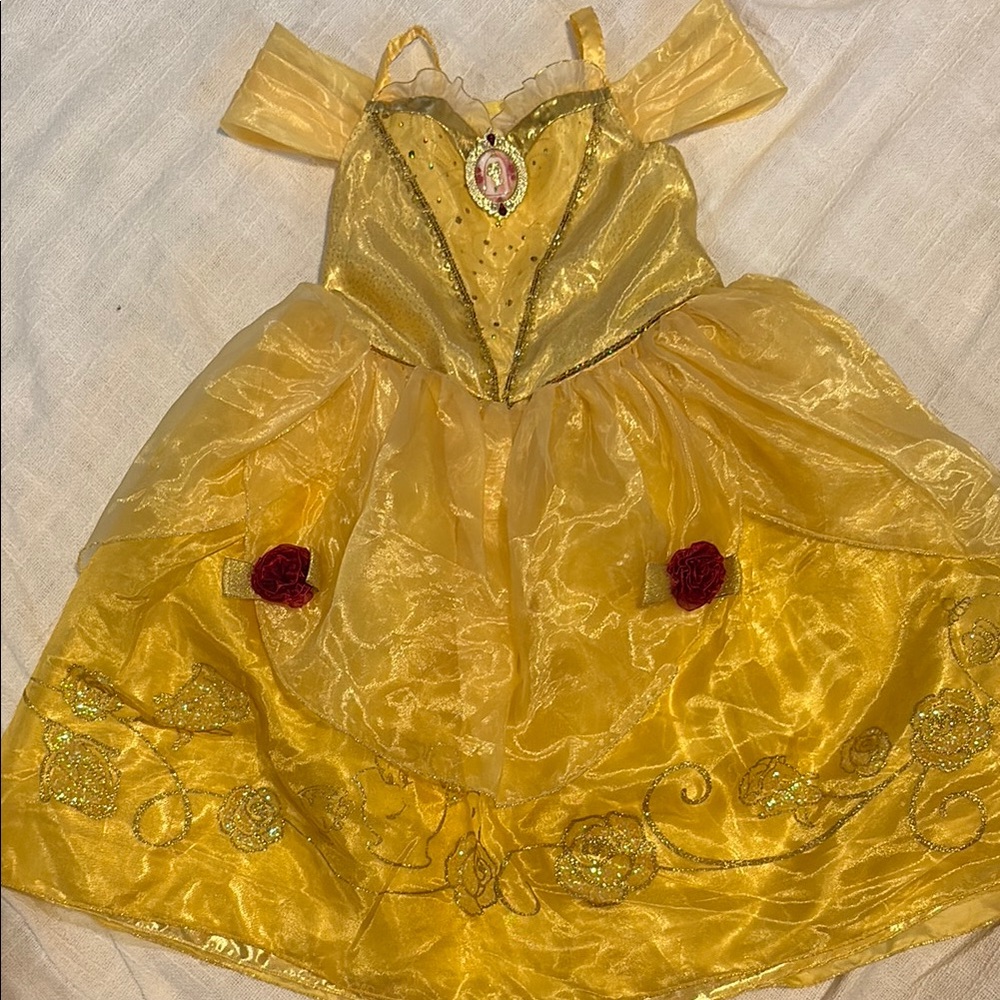 Disney Gold and Red Theater Dress with Shimmering Finish